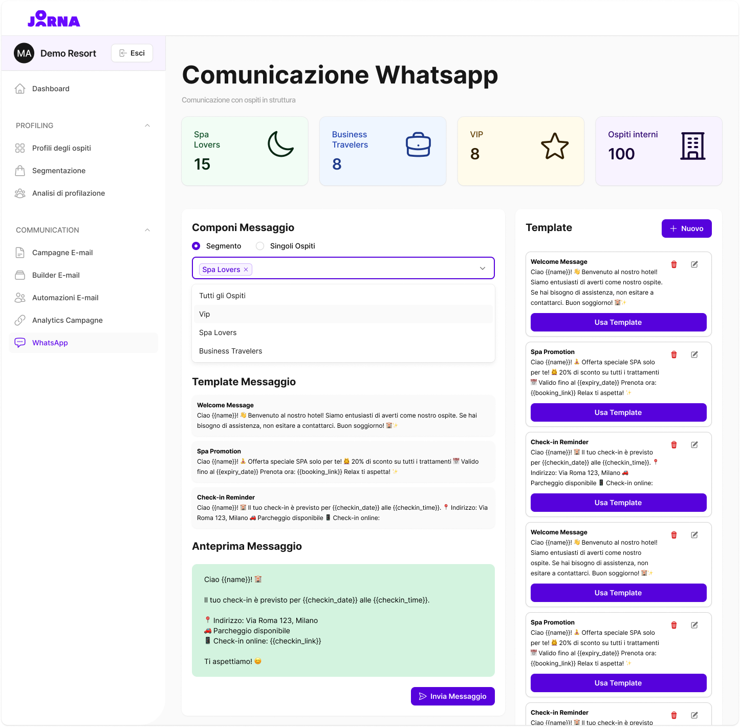 Joorna - Comunicazione WhatsApp