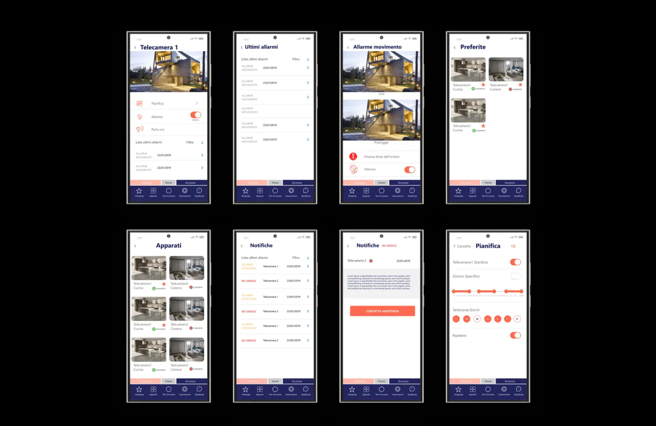 Visionet App - Notifiche e allarmi