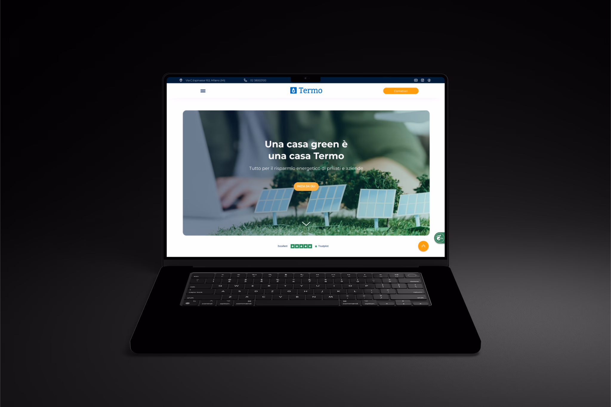 Sito web Next.js per azienda Termo progettato da UX UI Designer freelance